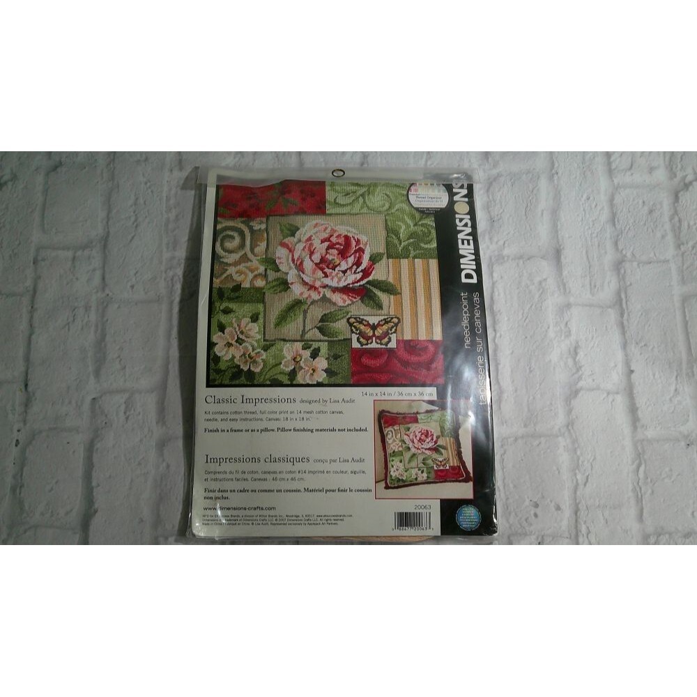 NEW Dimensions Classic Impressions Needlepoint Kit Cottagecore Butterfly Floral